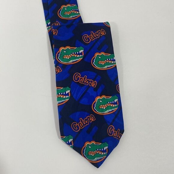 Florida Gators Football Merge Left Orange Blue Neck Tie - Picture 1 of 16